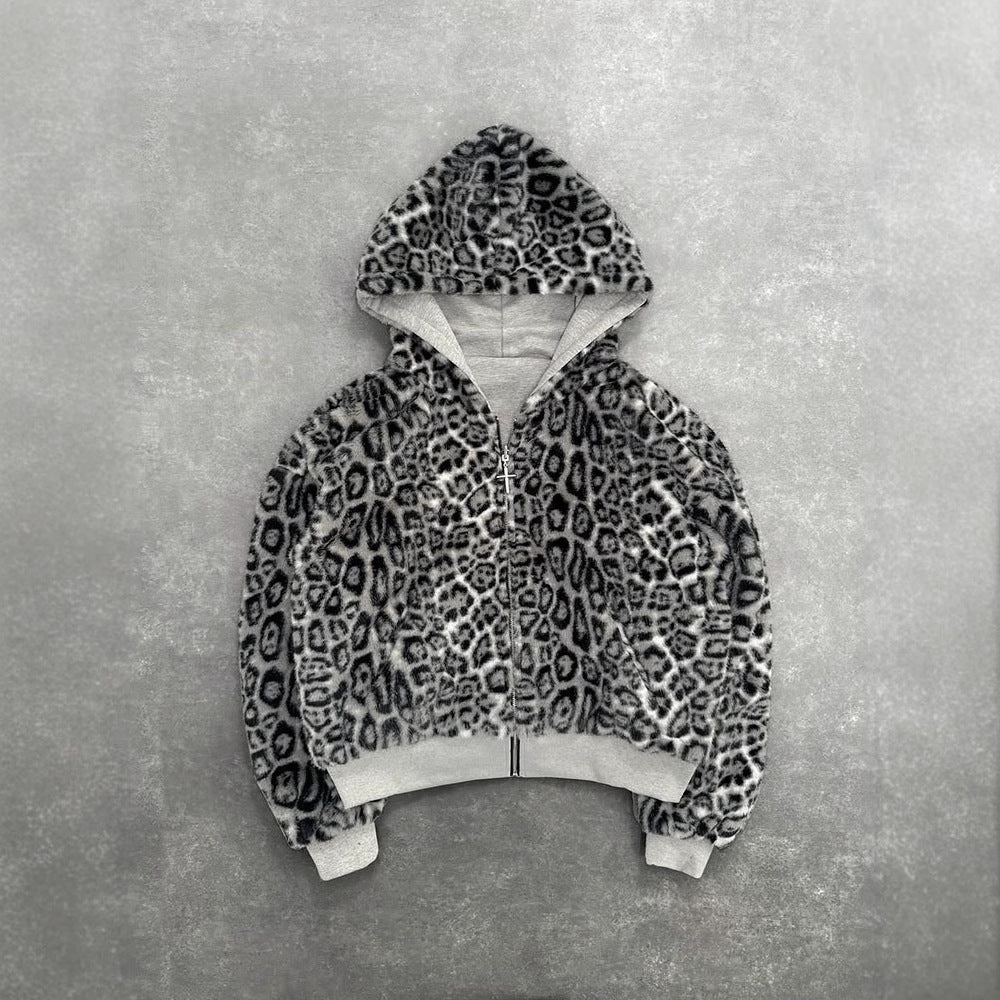 Damen Fleecejacke Tierdesign Wendefutter