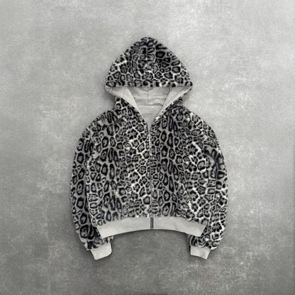 Damen Fleecejacke Tierdesign Wendefutter