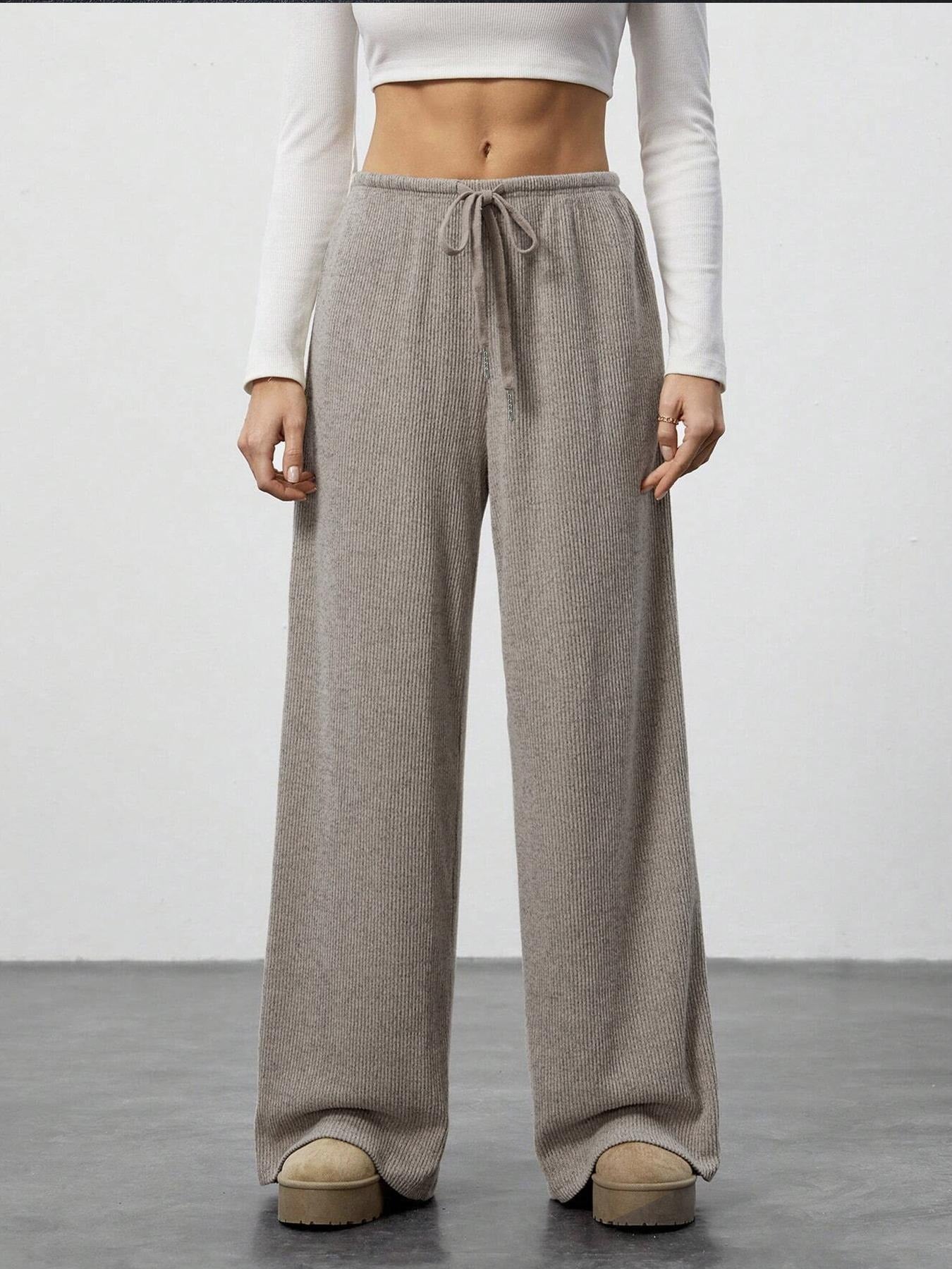 Damen Strickhose Weite Passform Eveloria