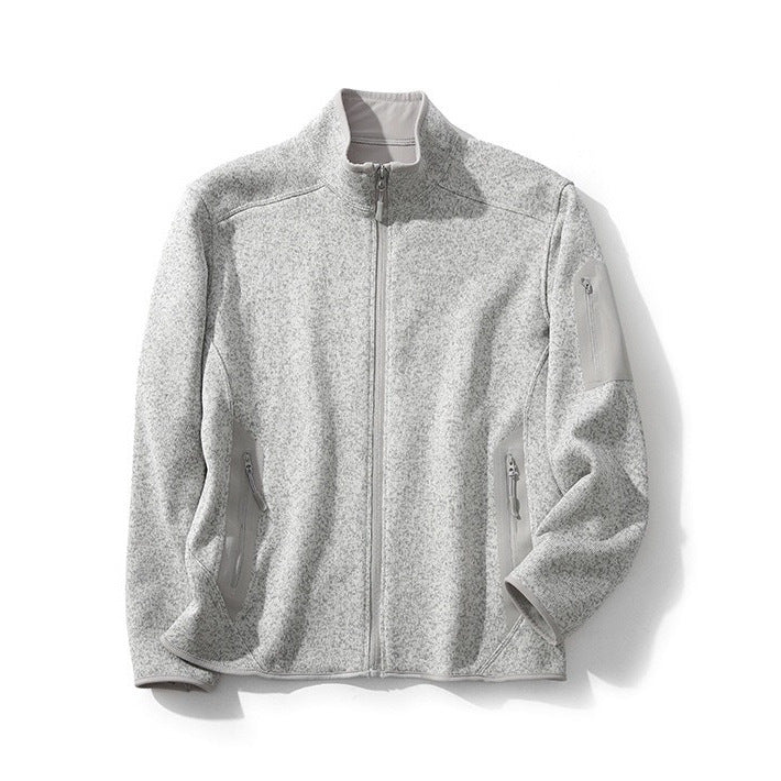 Eveloria Damen Fleecejacke Reißverschlusstaschen Hochkragen