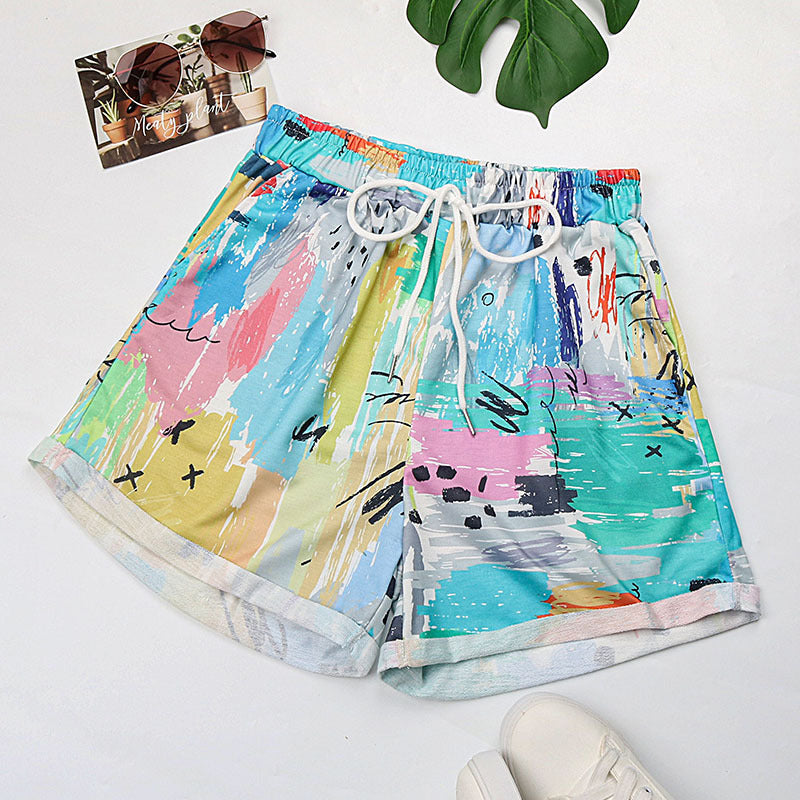 Damen Badeshorts Elastischer Bund Bunt Eveloria - Eveloria