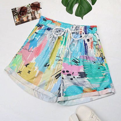 Damen Badeshorts Elastischer Bund Bunt Eveloria - Eveloria