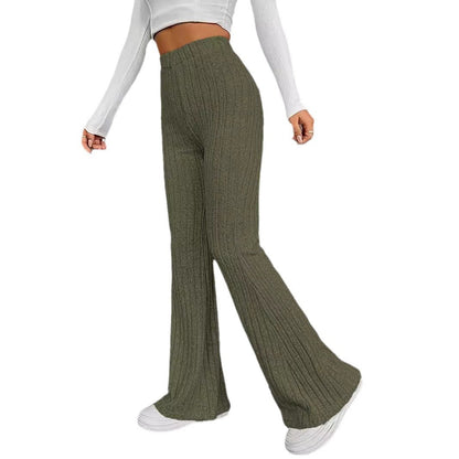 Damen Ripp-Hose Hochbund Weich Eveloria