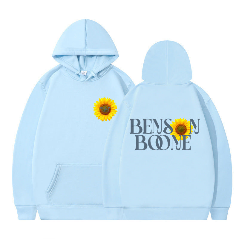 Damen Kapuzenpullover Sonnenblumenmotiv Bequem Eveloria - Eveloria
