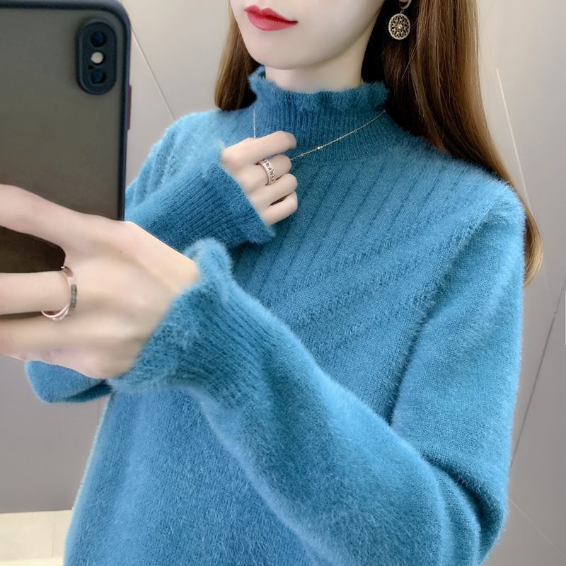 Damen Rollkragenpullover Strukturiertes Design Eveloria