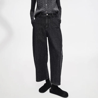 Damen Weite Jeans Hochbund Eveloria