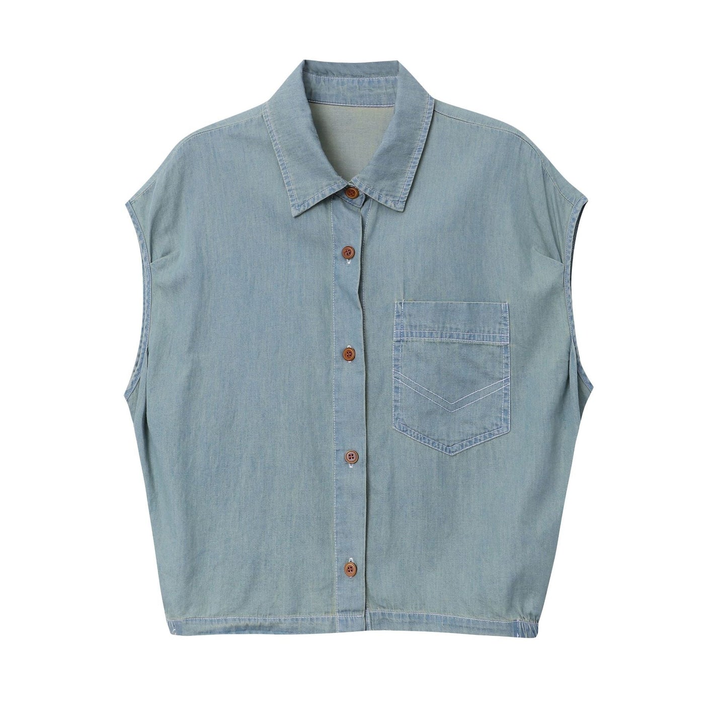 Damen Bluse Kurzarm Klassischer Hemdkragen Weiß