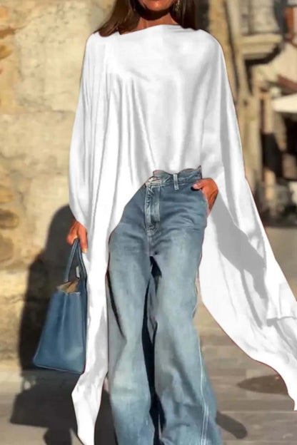 Damen Oversized-Oberteil Fließender Schnitt Eveloria