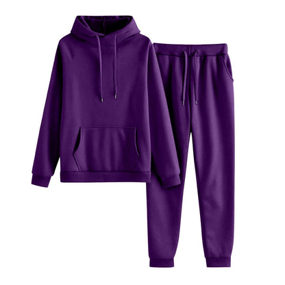 Damen Hoodie Jogginghose Set Lässig Mit Taschen Eveloria