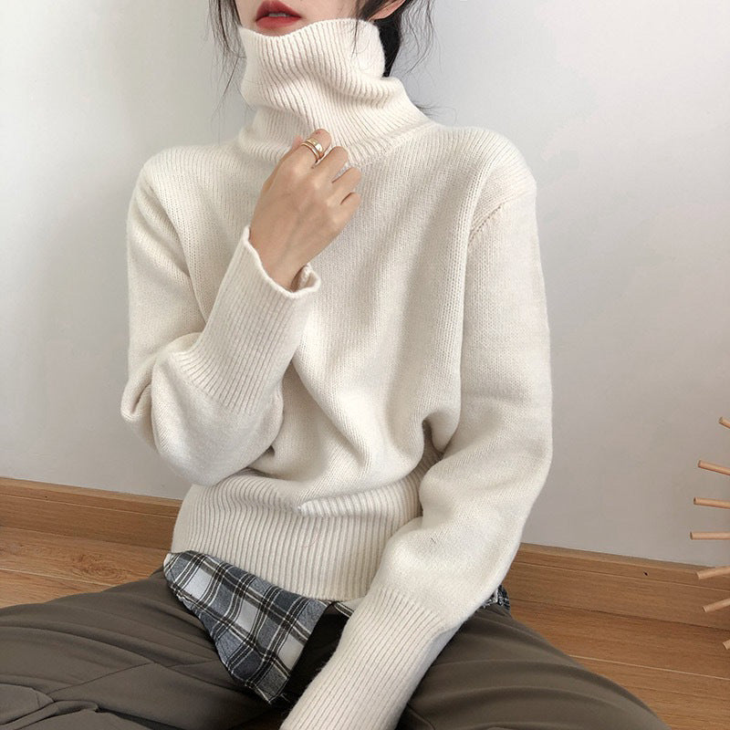 Damen Rollkragenpullover Weiches Strickmaterial Eveloria