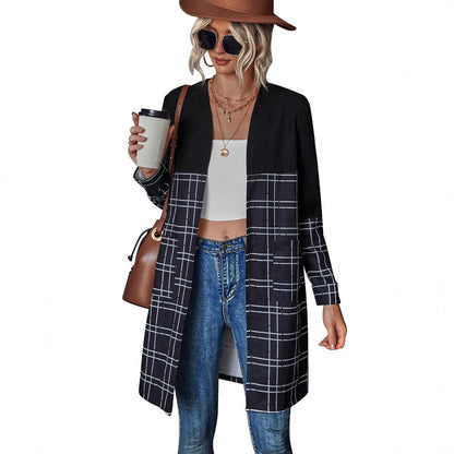 Damen Blazer Längs Karomuster Eveloria