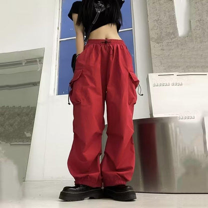 Damen Cargo-Hose Weite Beinprachtische Taschen