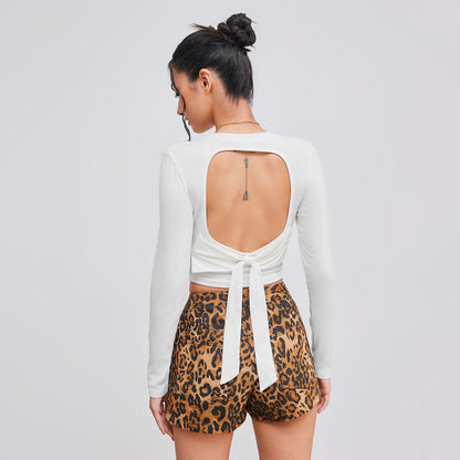 Damen Langarmshirt Rundhalsausschnitt Figurbetonter Stil