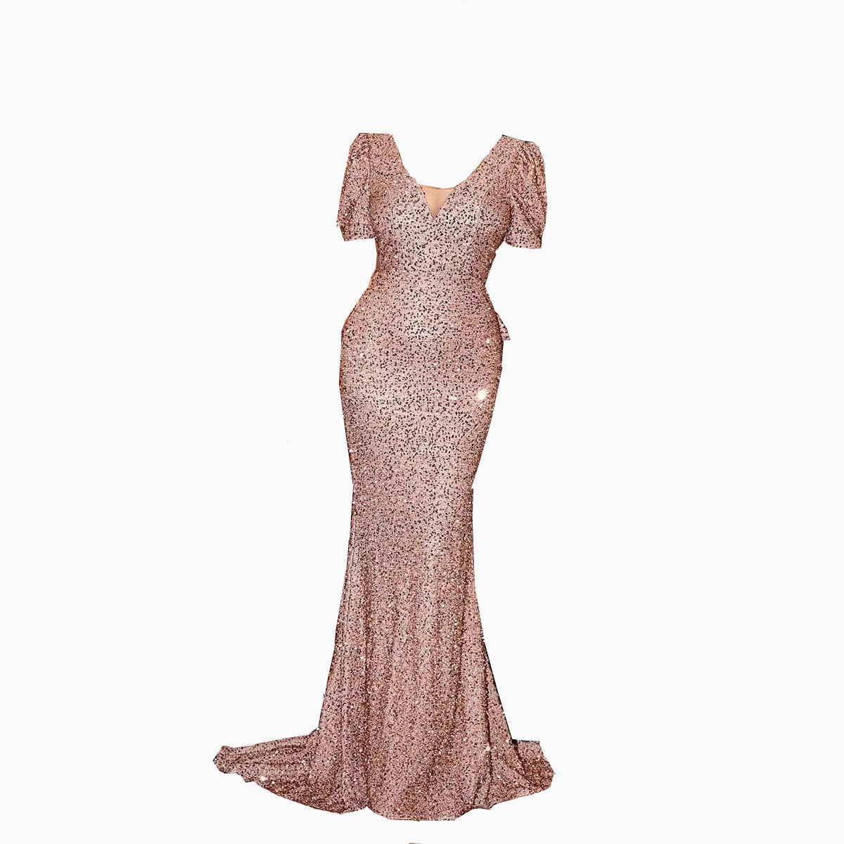 Damen Abendkleid Paillettenbesatz Figurbetonter Schnitt