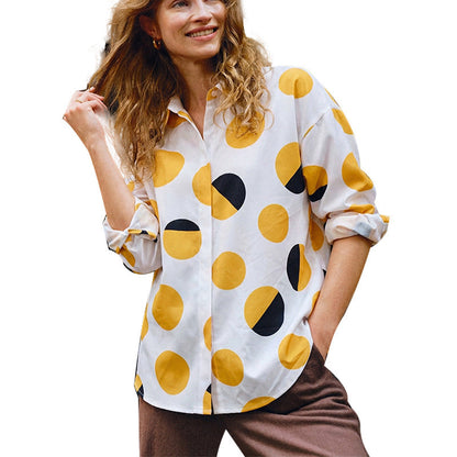 Damen Bluse mit Punkte-Design Ärmel Eveloria