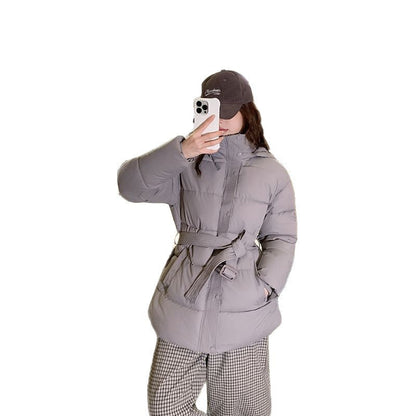 Damen Winterjacke Gesteppt Hochkragen Seitentaschen
