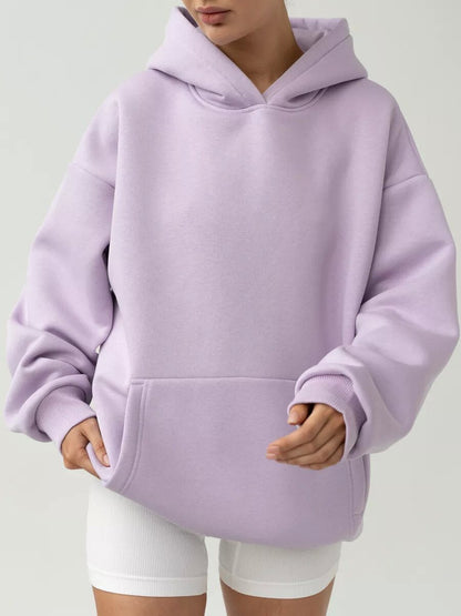 Damen Oversize Kapuzenpullover Baumwollmix Eveloria