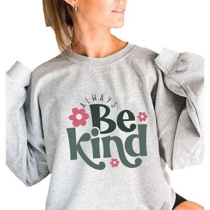 Damen Sweatshirt Puffärmel Motiviert Grau Eveloria