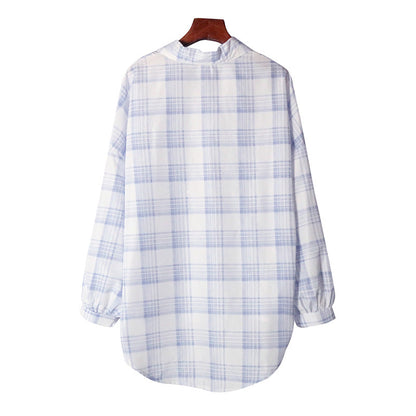 Damen Karobluse Übergroß Eveloria