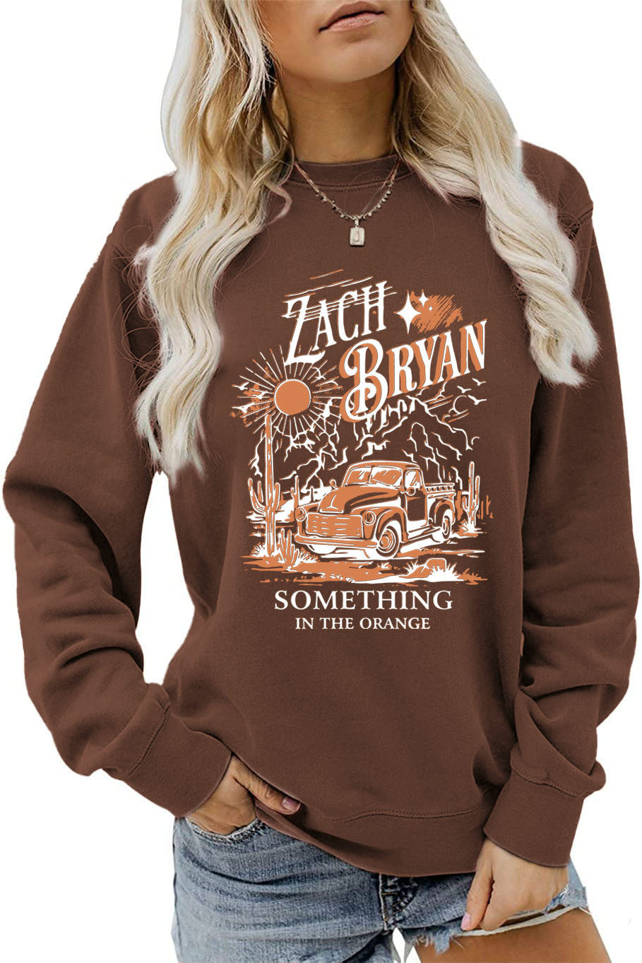 Damen Sweatshirt Vintage Truck Design Eveloria