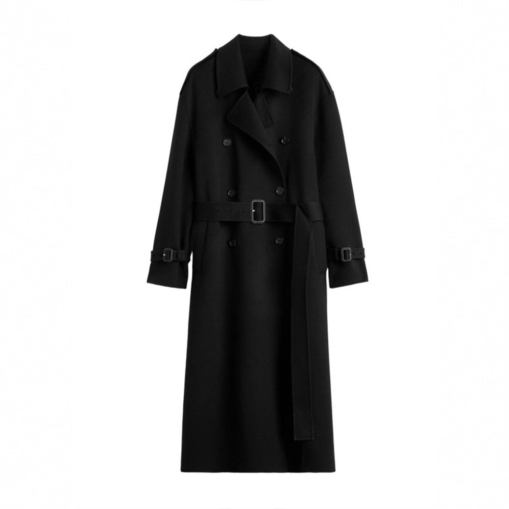 Damen Überlanger Trenchcoat aus Wolle Eveloria