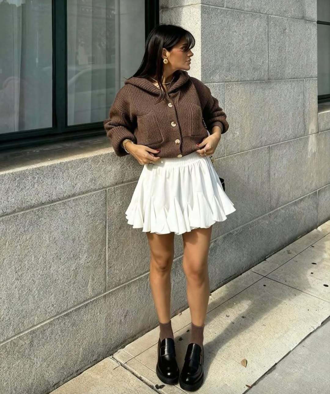 Damen Strickcardigan Lässig Knopfverschluss Eveloria
