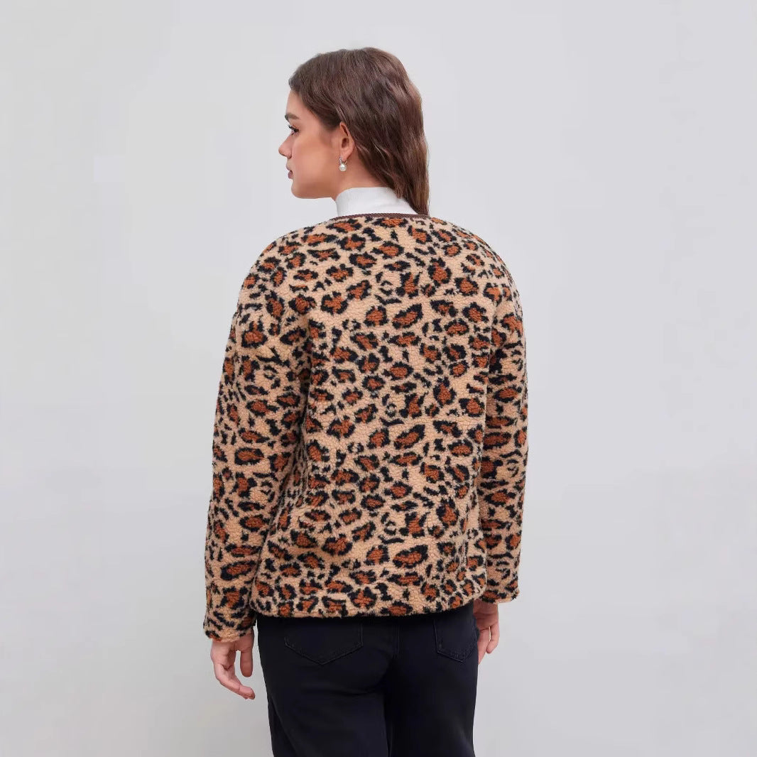 Damen Wärmeisolierte Leopardenjacke Eveloria