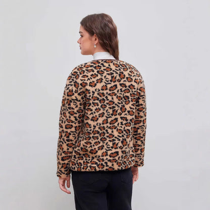 Damen Wärmeisolierte Leopardenjacke Eveloria