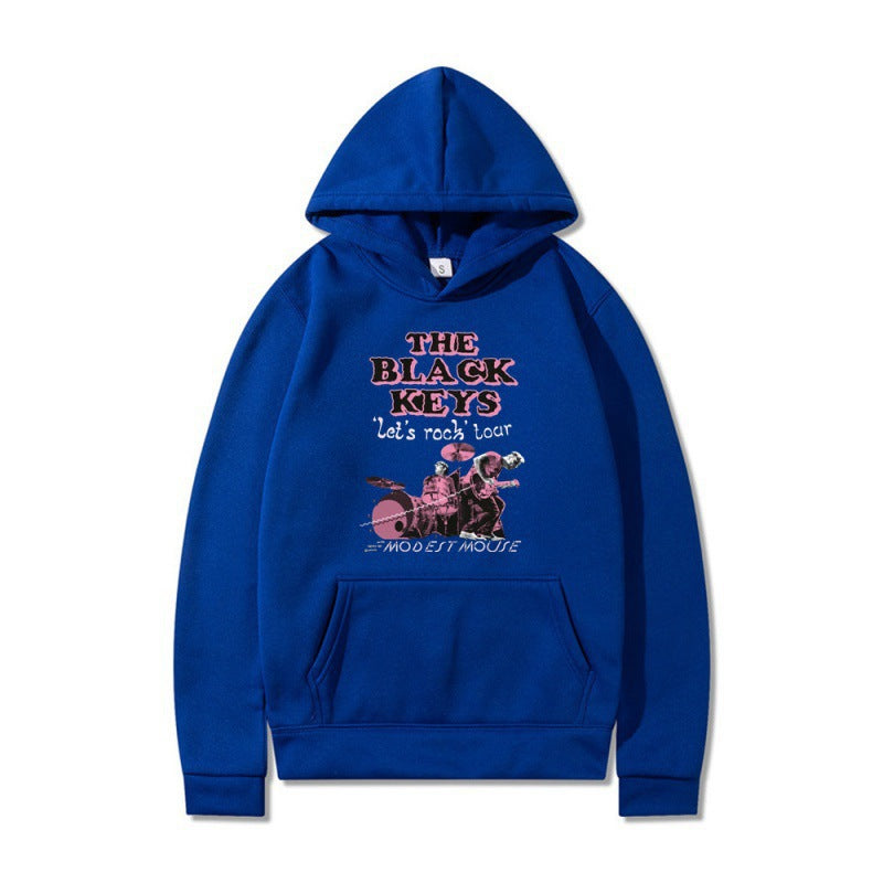 Damen Kapuzenpullover Rockband-Design Komfort-Passform