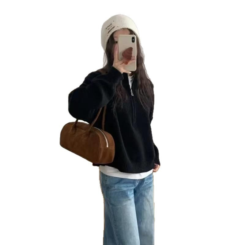 Damen Pullover Halbzipp Evelyn Modisch