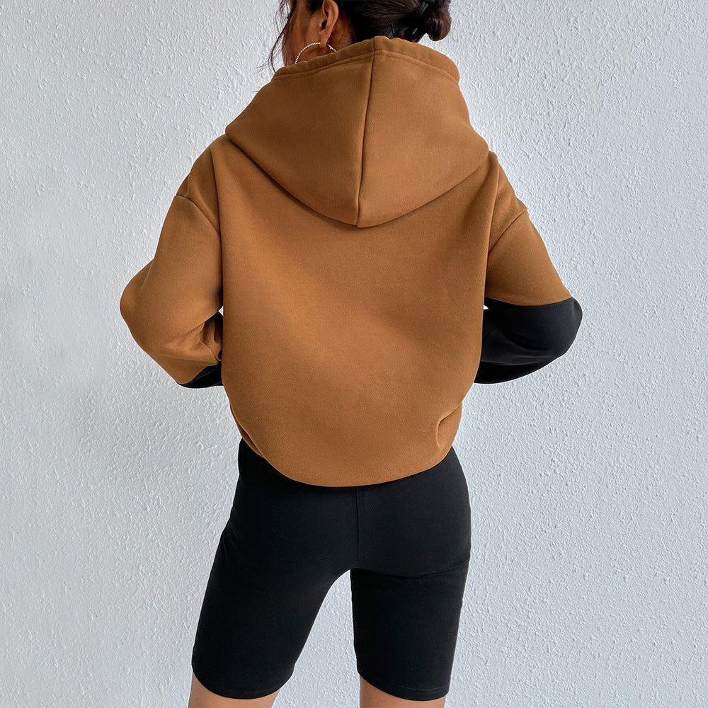 Damen Oversized Kapuzenpullover Farbblock-Design Eveloria