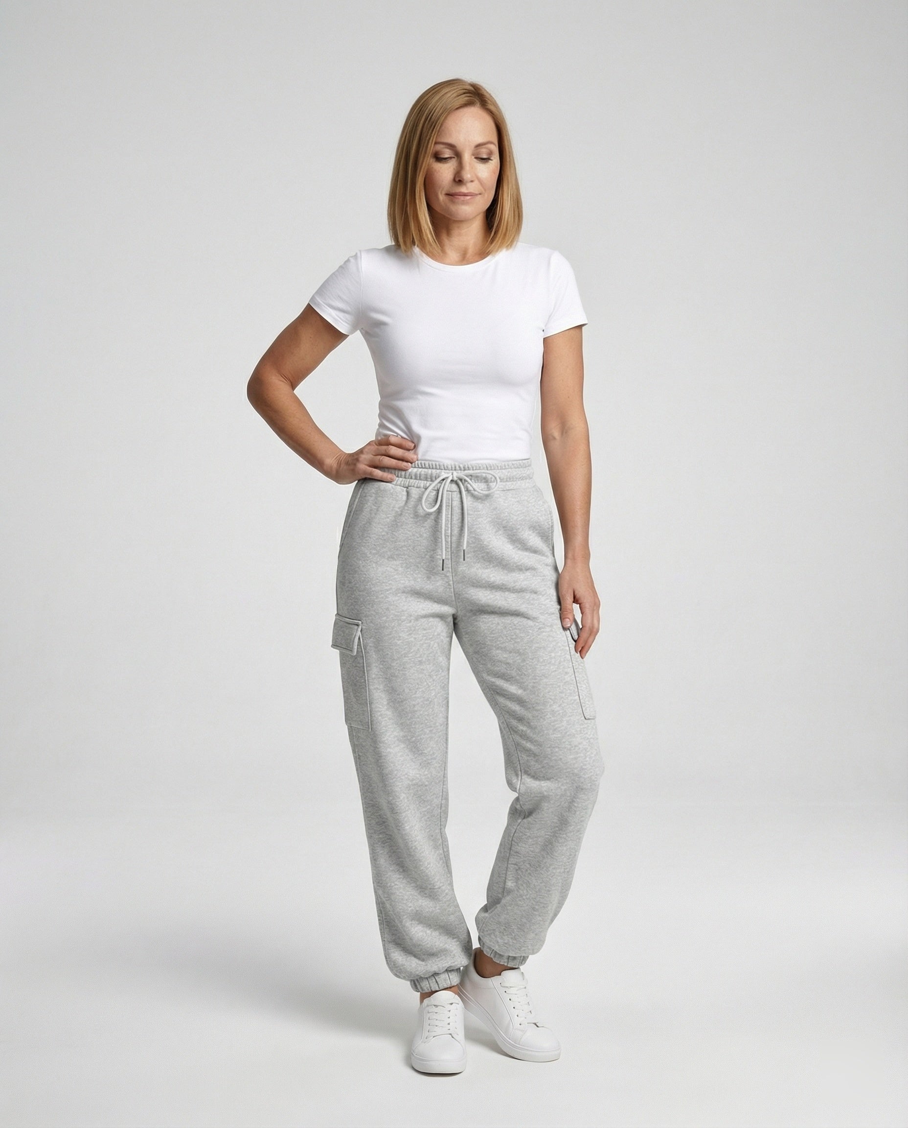 Damen Cargo-Hose Elastischer Bund Bequem - Eveloria