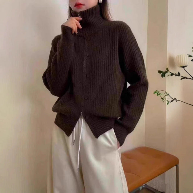 Damen Rippstrickpullover Elegantes Design Eveloria