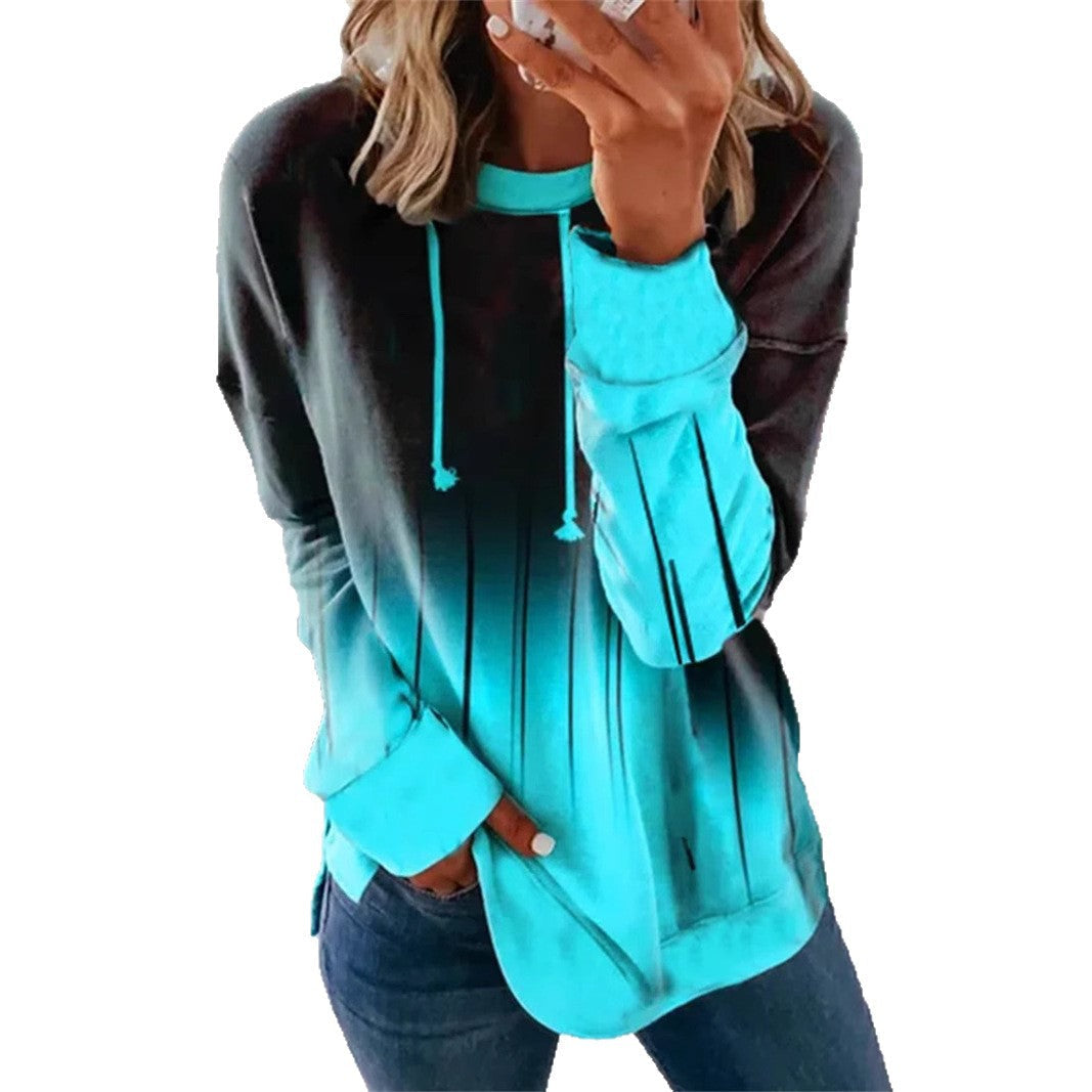 Damen Kapuzenpullover Farbverlauf Design Eveloria