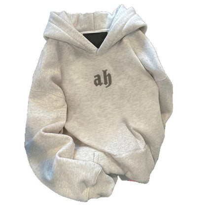 Damen Pullover mit Kapuze und Schriftzug