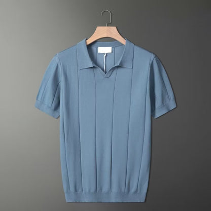 Herren Poloshirt Mintgrün Strick