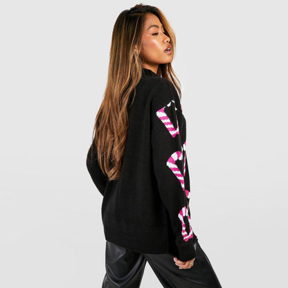 Damen Cardigan mit Zuckerstangen-Muster