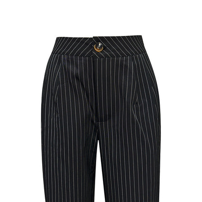 Damen Hochbundhose Gestreift Eveloria