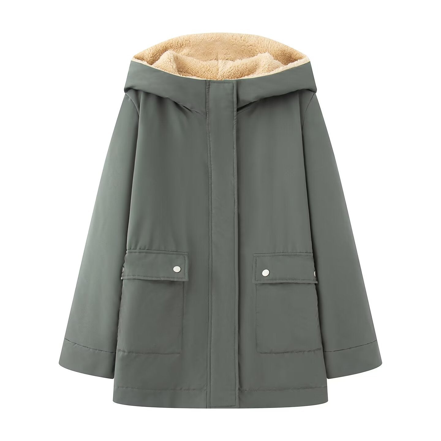 Damen Steppjacke Kuscheliges Futter Praktische Taschen