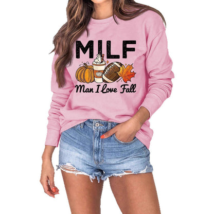 Damen Sweatshirt Herbstlich Essenzen Motiv Weiss