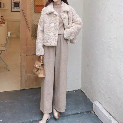 Damen Kunstfelljacke Elegantes Design