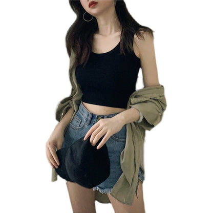 Damen Crop- Atmungsaktive Baumwolle Schmal Eveloria