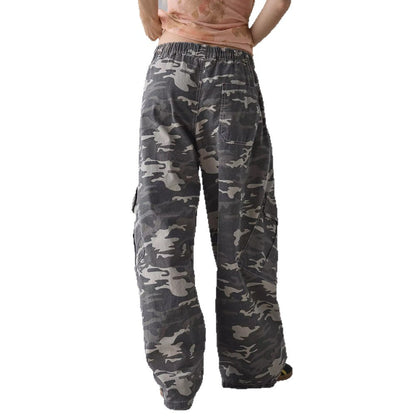 Damen Cargo-Hose Elastischer Bund Praktische Seitentaschen Beige