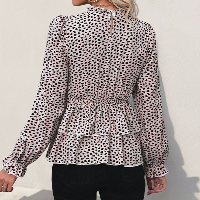 Damen Bluse Rüschendetails Smock Optik Eveloria