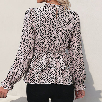 Damen Bluse Rüschendetails Smock Optik Eveloria