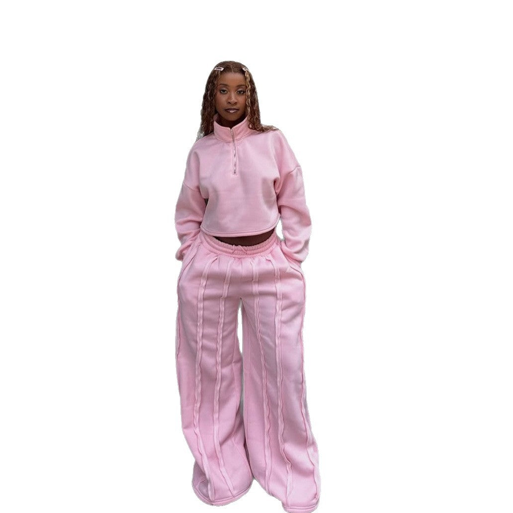 Damen Cropped Pullover Jogginghose Set Eveloria
