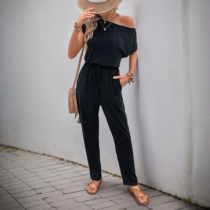 Damen Einteiler Off-Shoulder Elastisch Eveloria