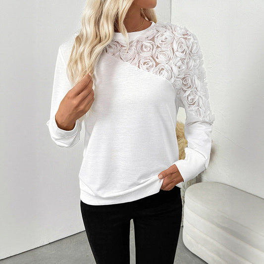 Damen Sweatshirt Blumenmuster Eveloria - Eveloria