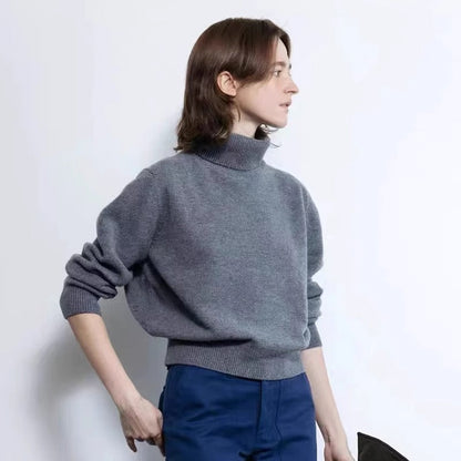 Damen Langarm-Pullover Hohler Kragen Eveloria