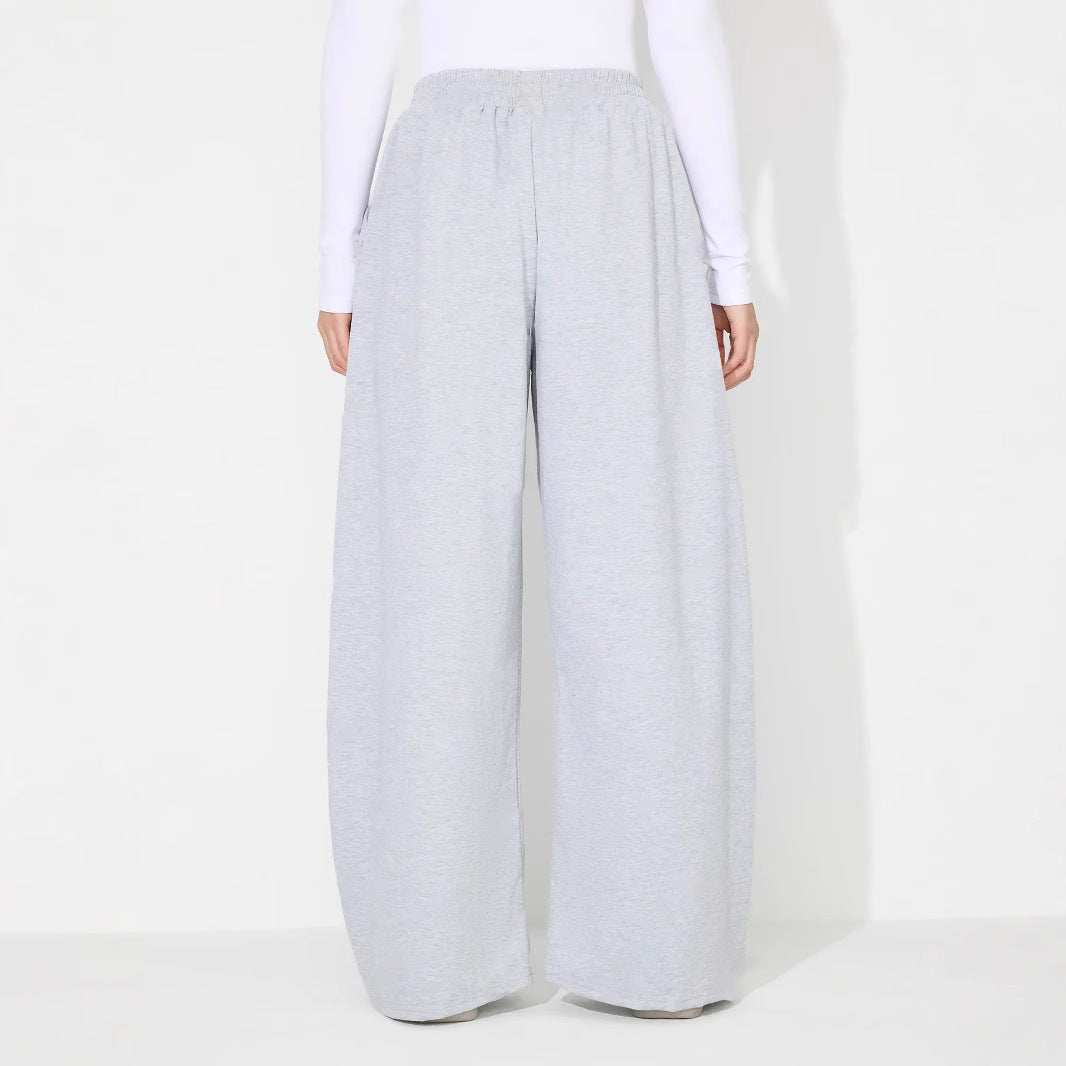 Damen Palazzo-Hose Elastischer Bund Falten Eveloria